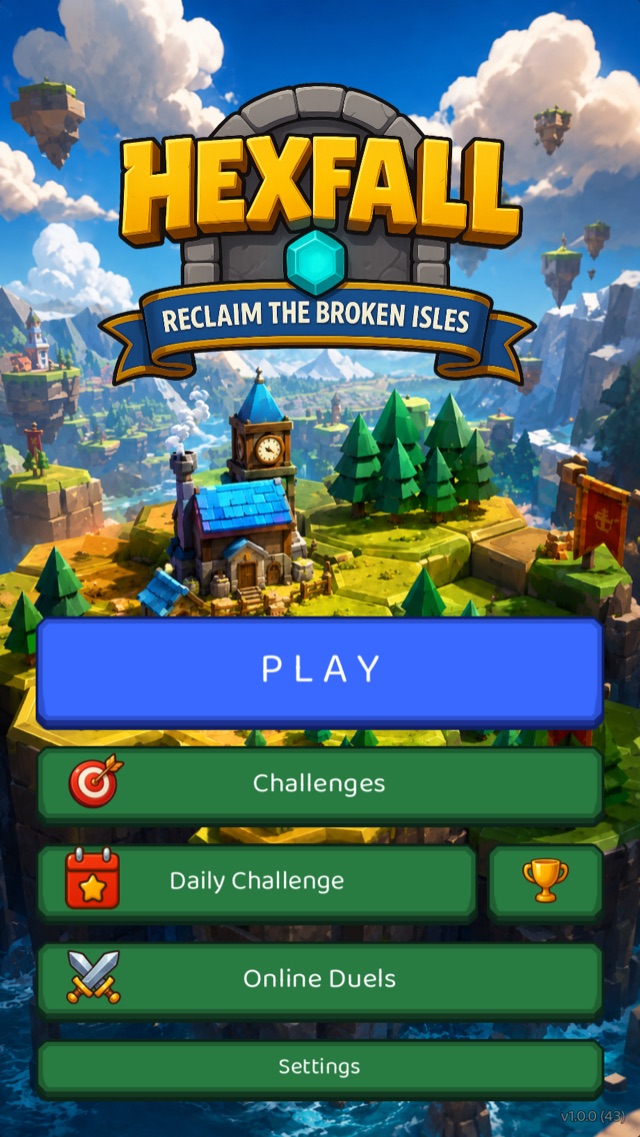 Hexfall main menu
